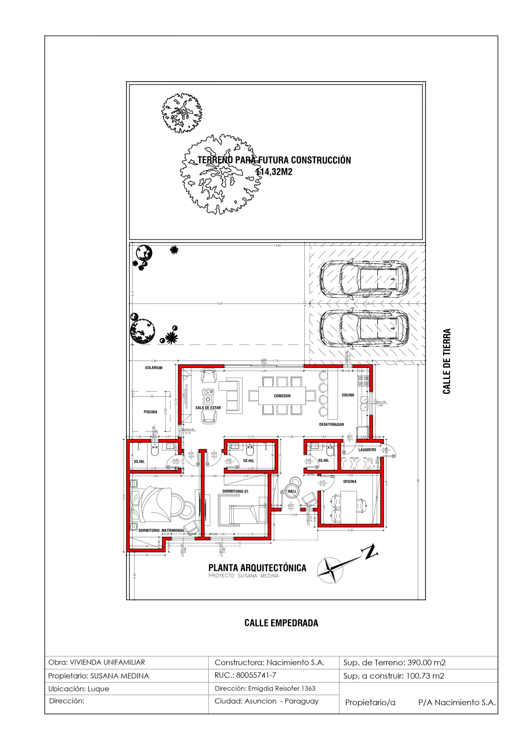Plano de construcción