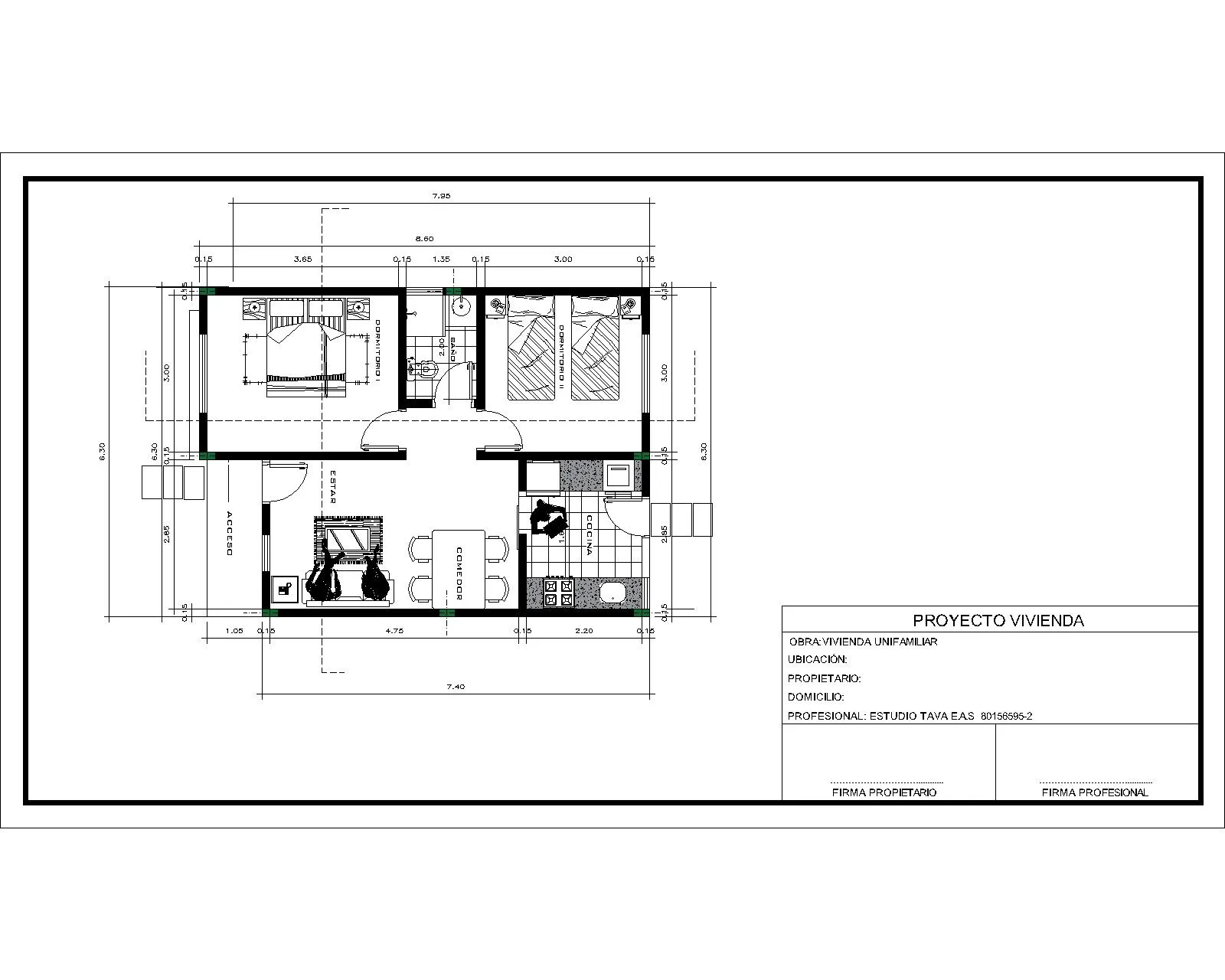 Plano de construcción