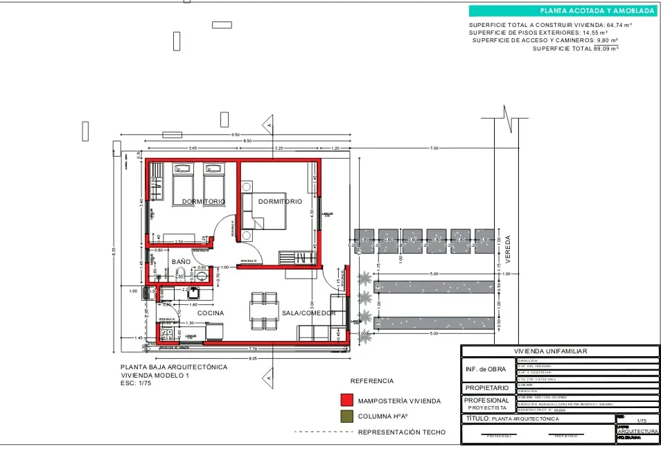 Plano de construcción