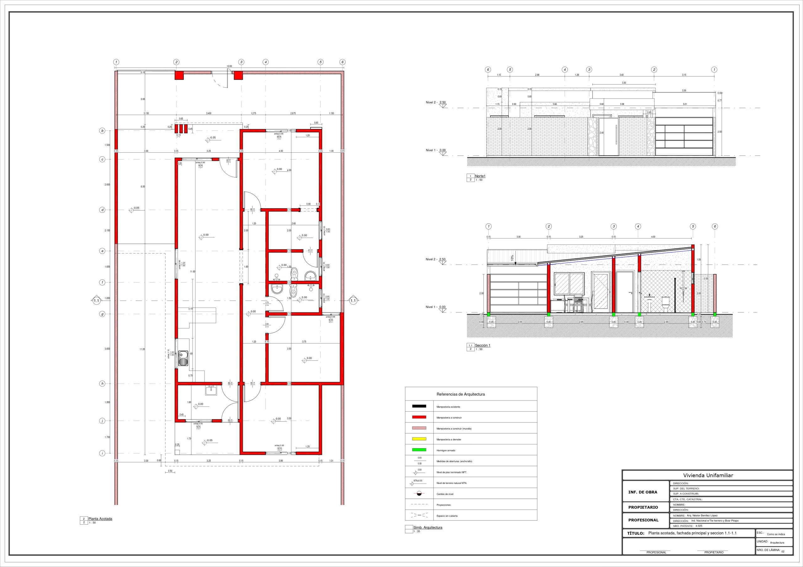 Plano de construcción