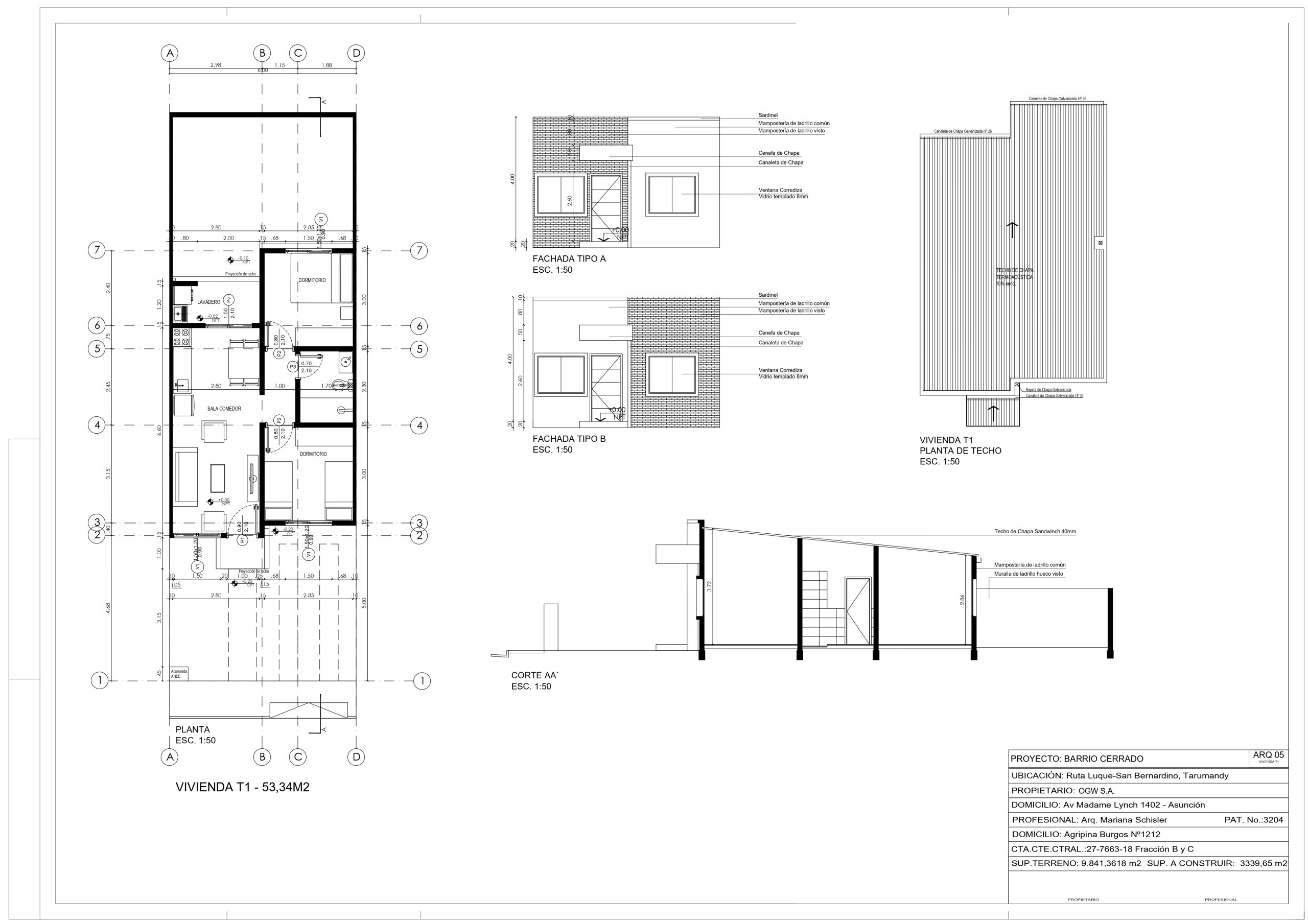 Plano de construcción